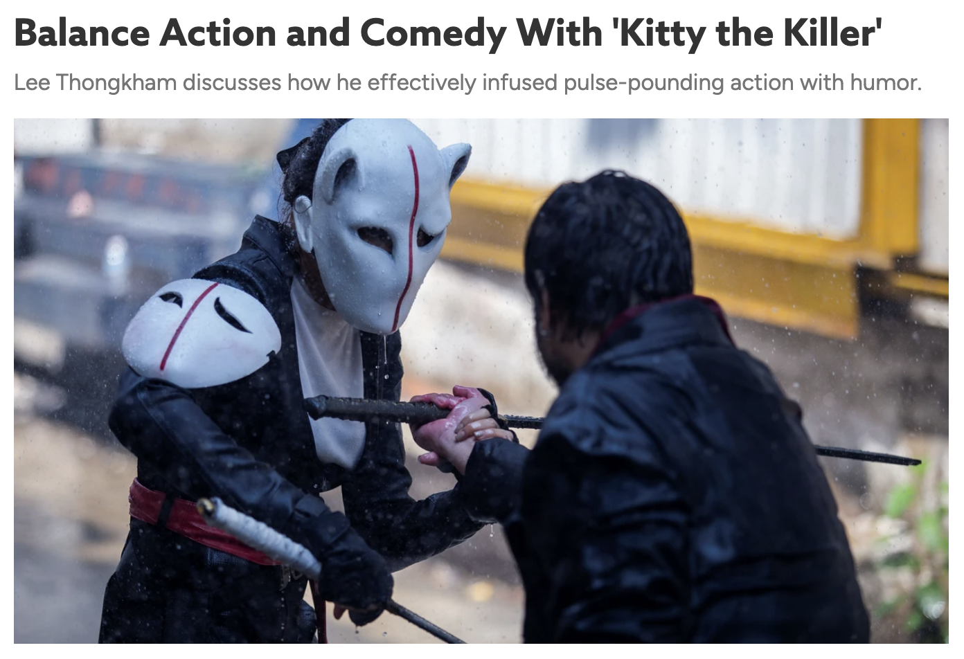 Balance Action and Comedy With 'Kitty the Killer'
